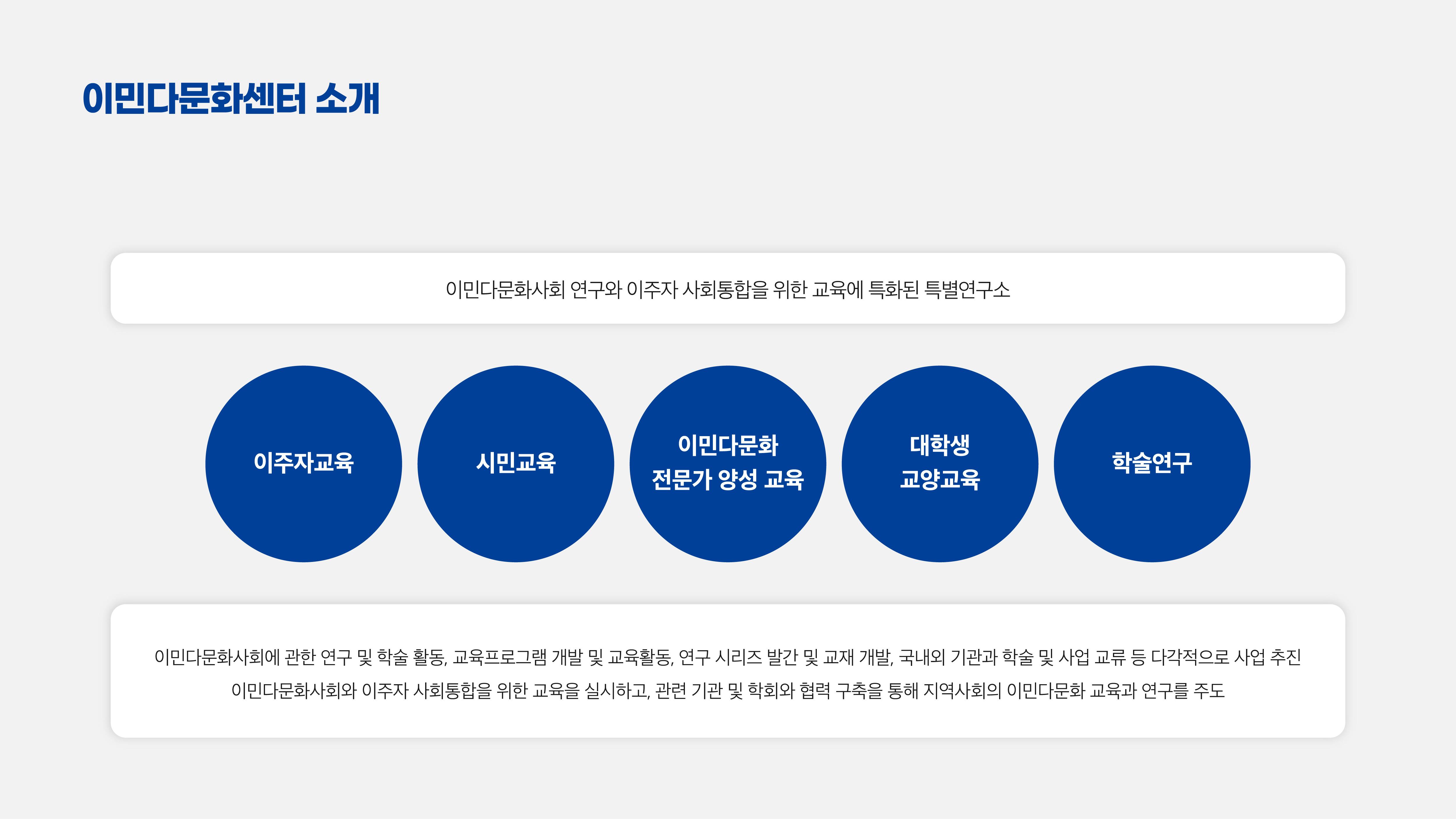 이민다문화센터 소개
